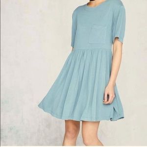 Silence + Noise Blue T Shirt Pocket Dress UO